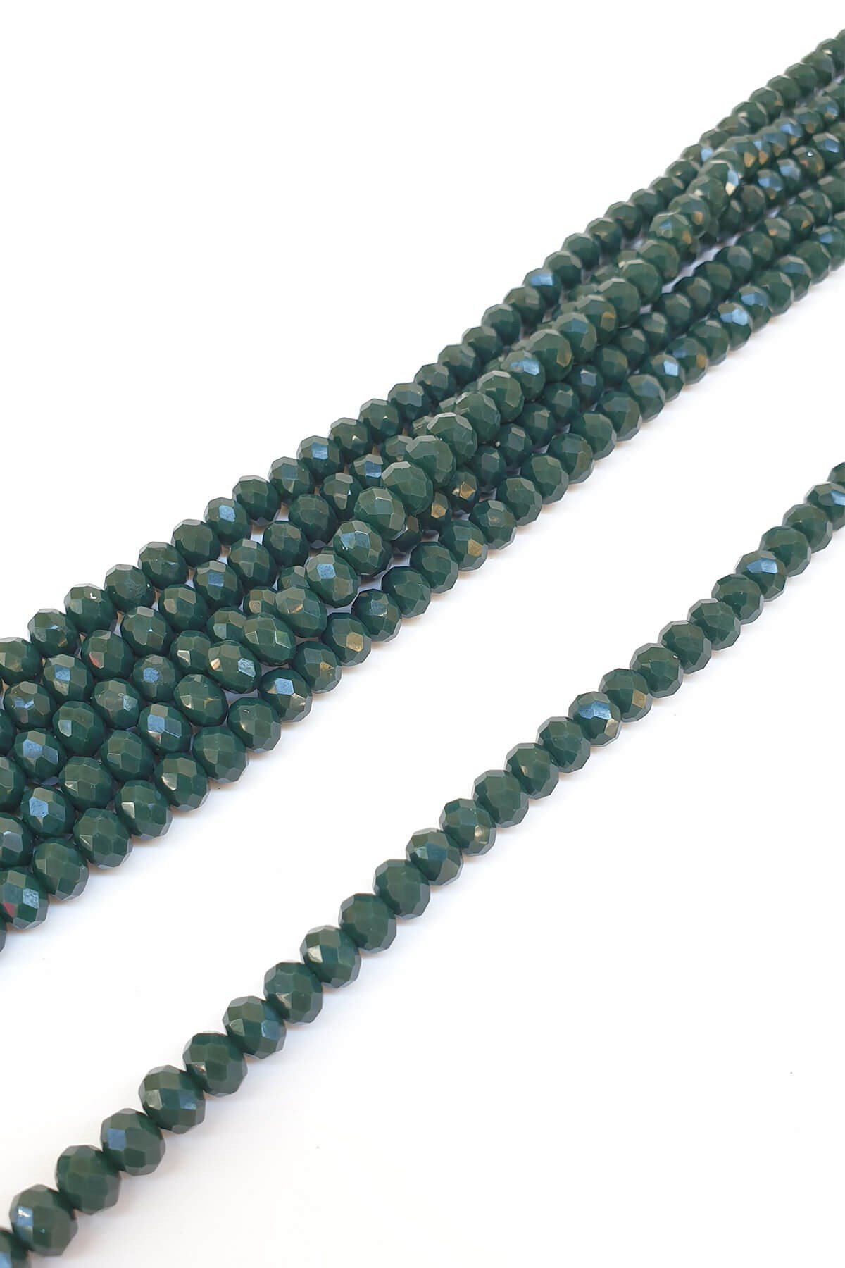 Mat Koyu Yeşil Kristal Boncuk 6 Mm