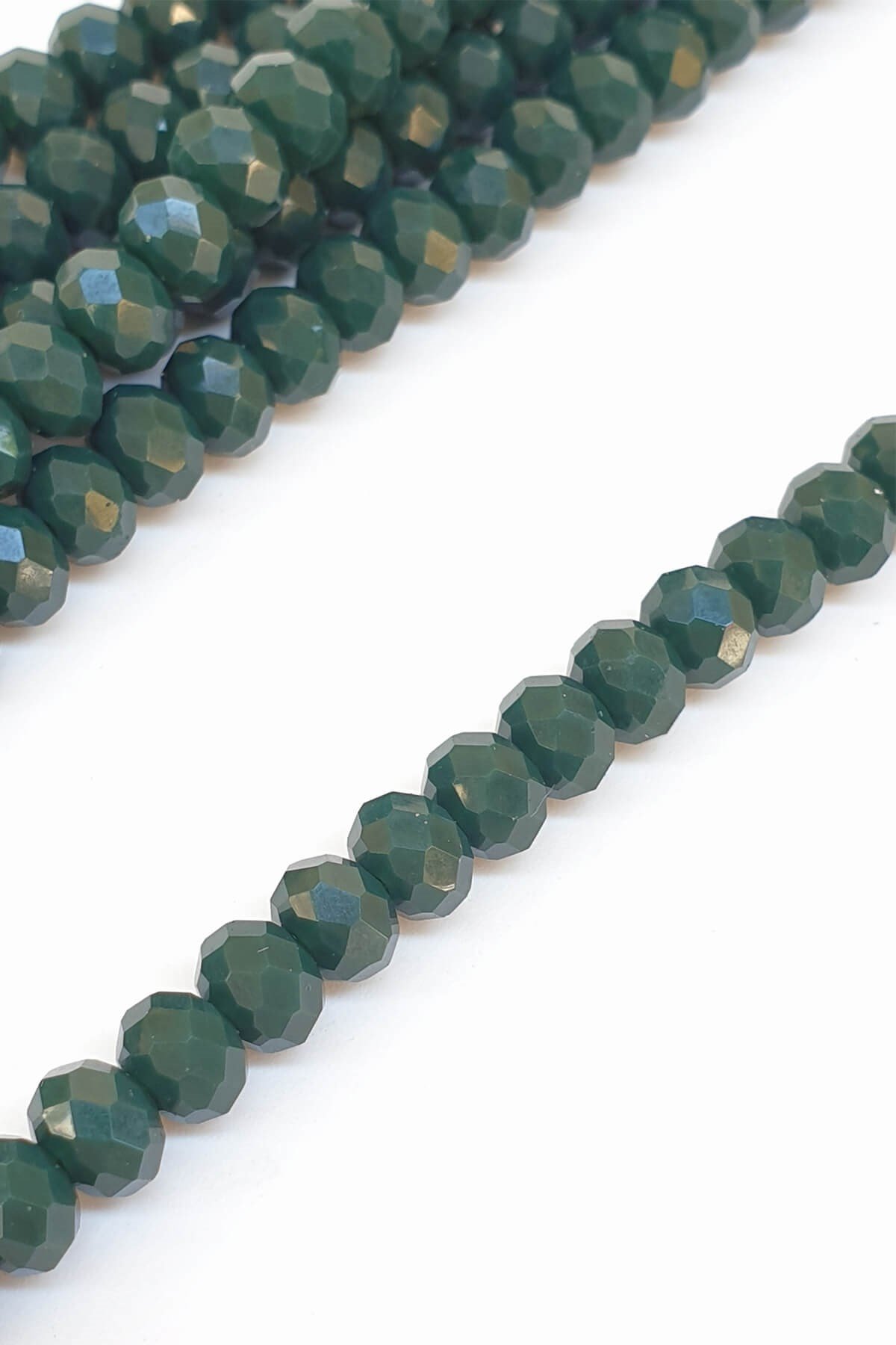 Mat Koyu Yeşil Kristal Boncuk 6 Mm