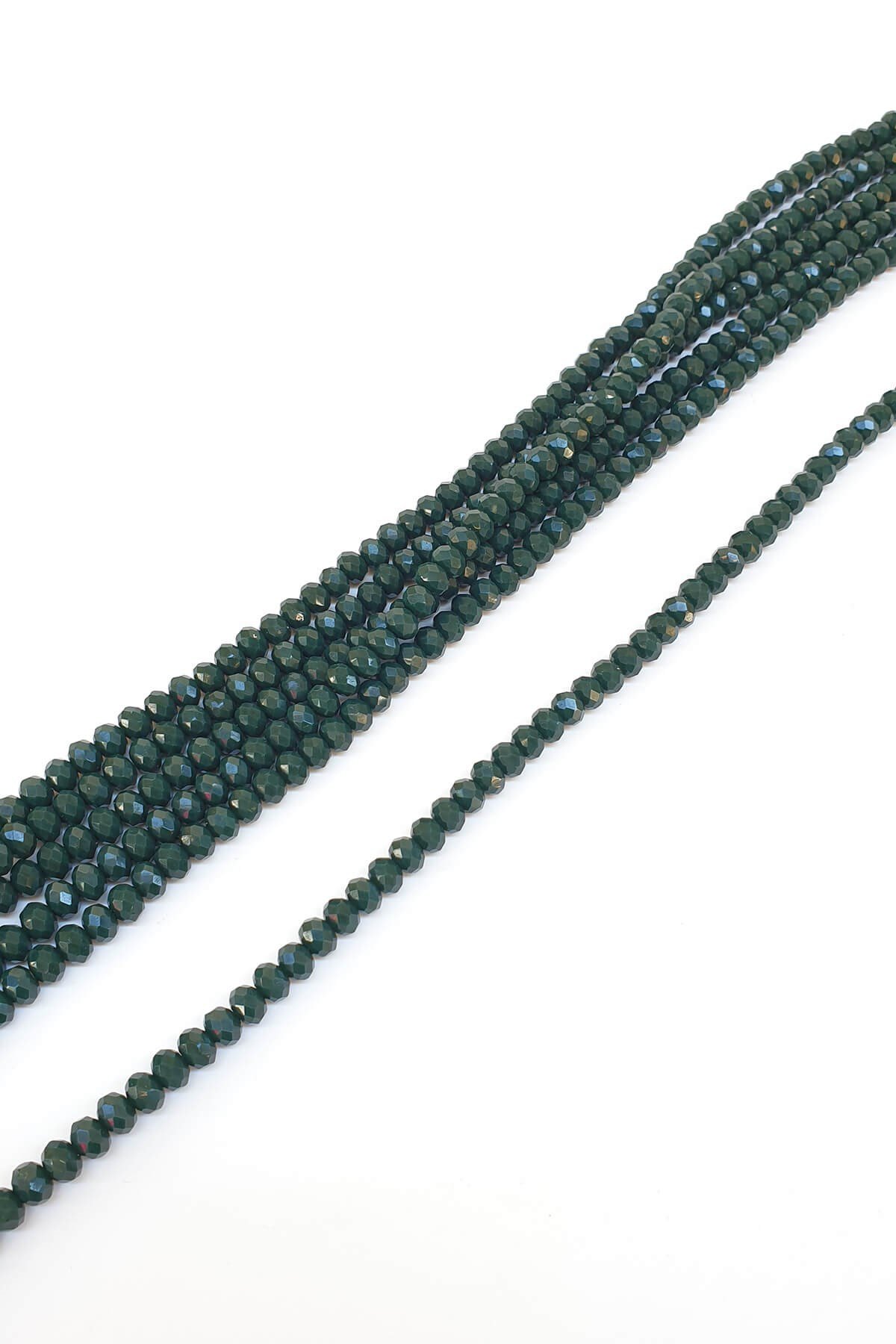 Mat Koyu Yeşil Kristal Boncuk 6 Mm