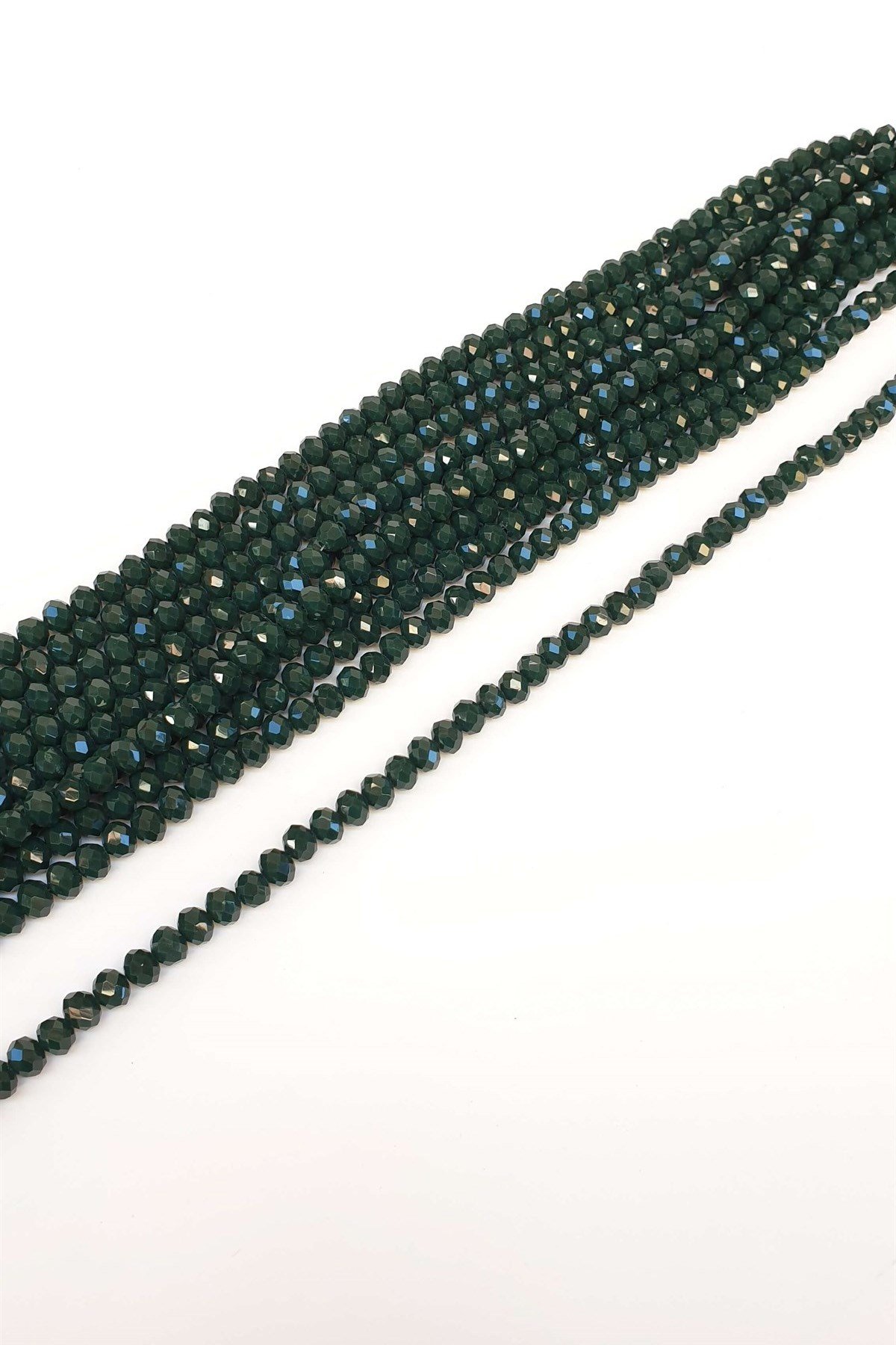 Mat Koyu Yeşil Kristal Boncuk 8 mm