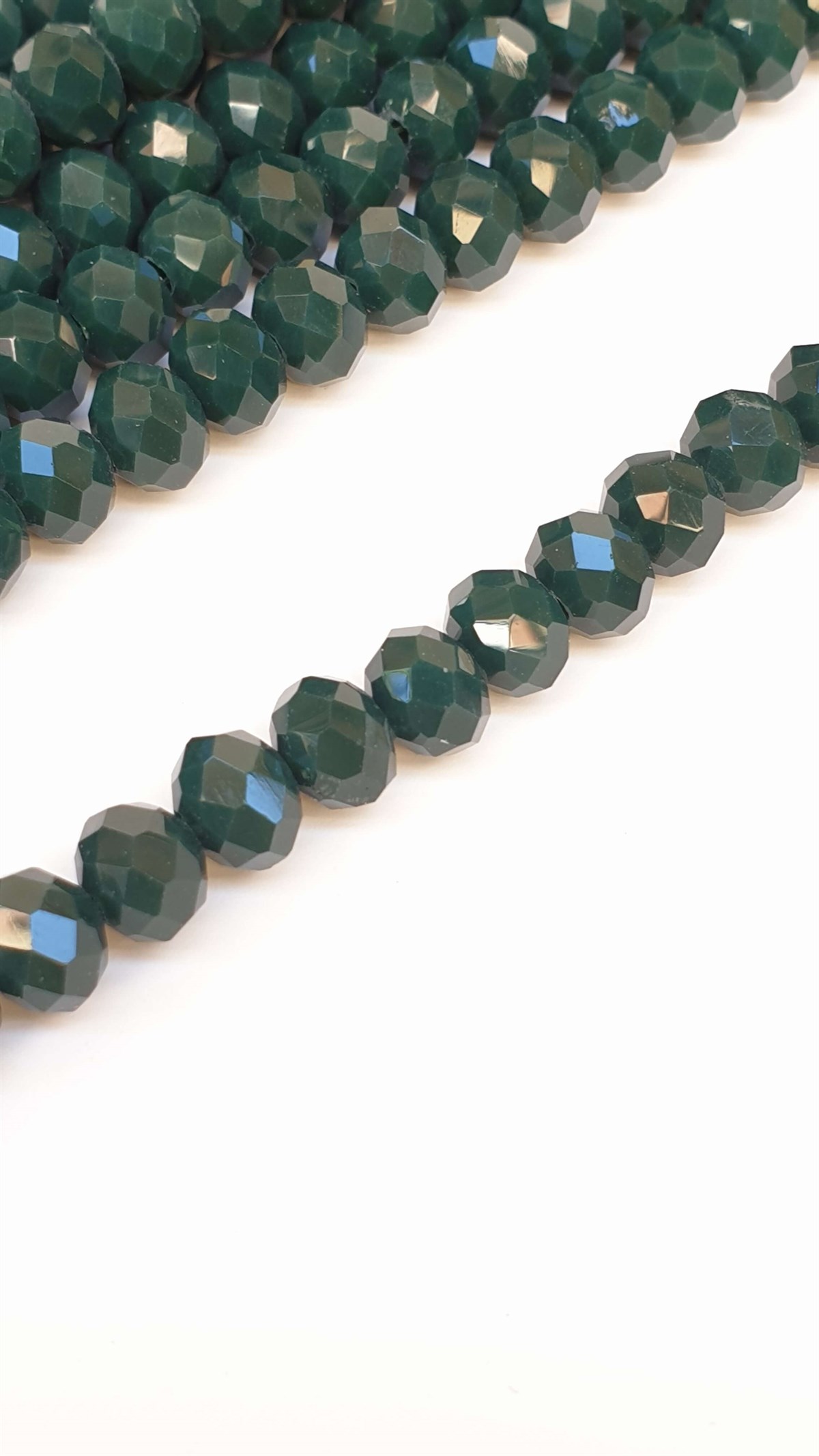 Mat Koyu Yeşil Kristal Boncuk 8 mm