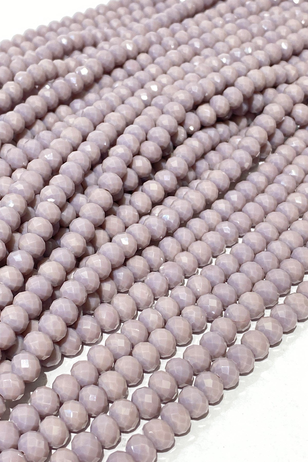Mat Lila Kristal Boncuk 8 mm