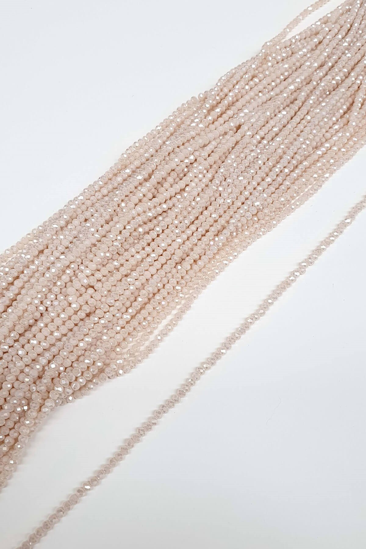 Mat Parlak Krem Kristal Boncuk 4 Mm