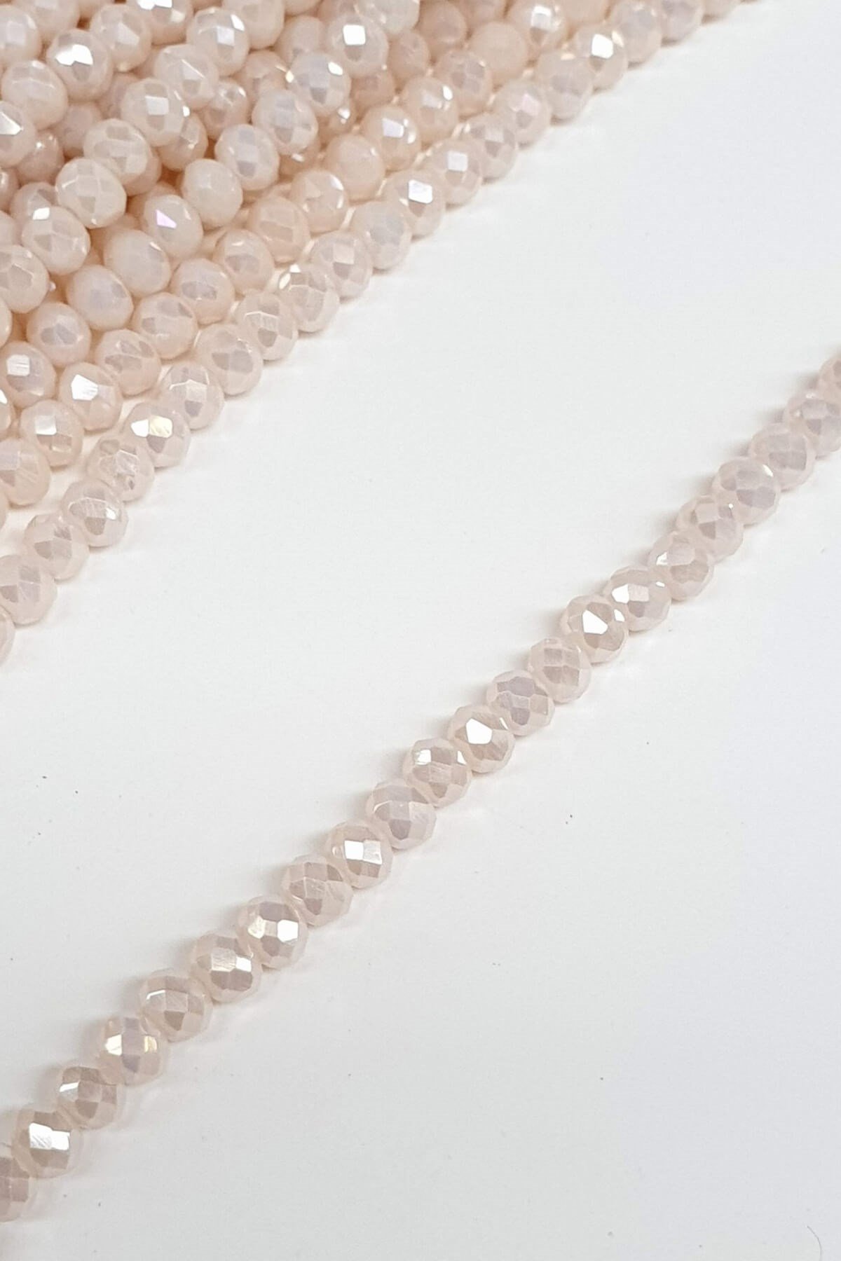 Mat Parlak Krem Kristal Boncuk 4 Mm