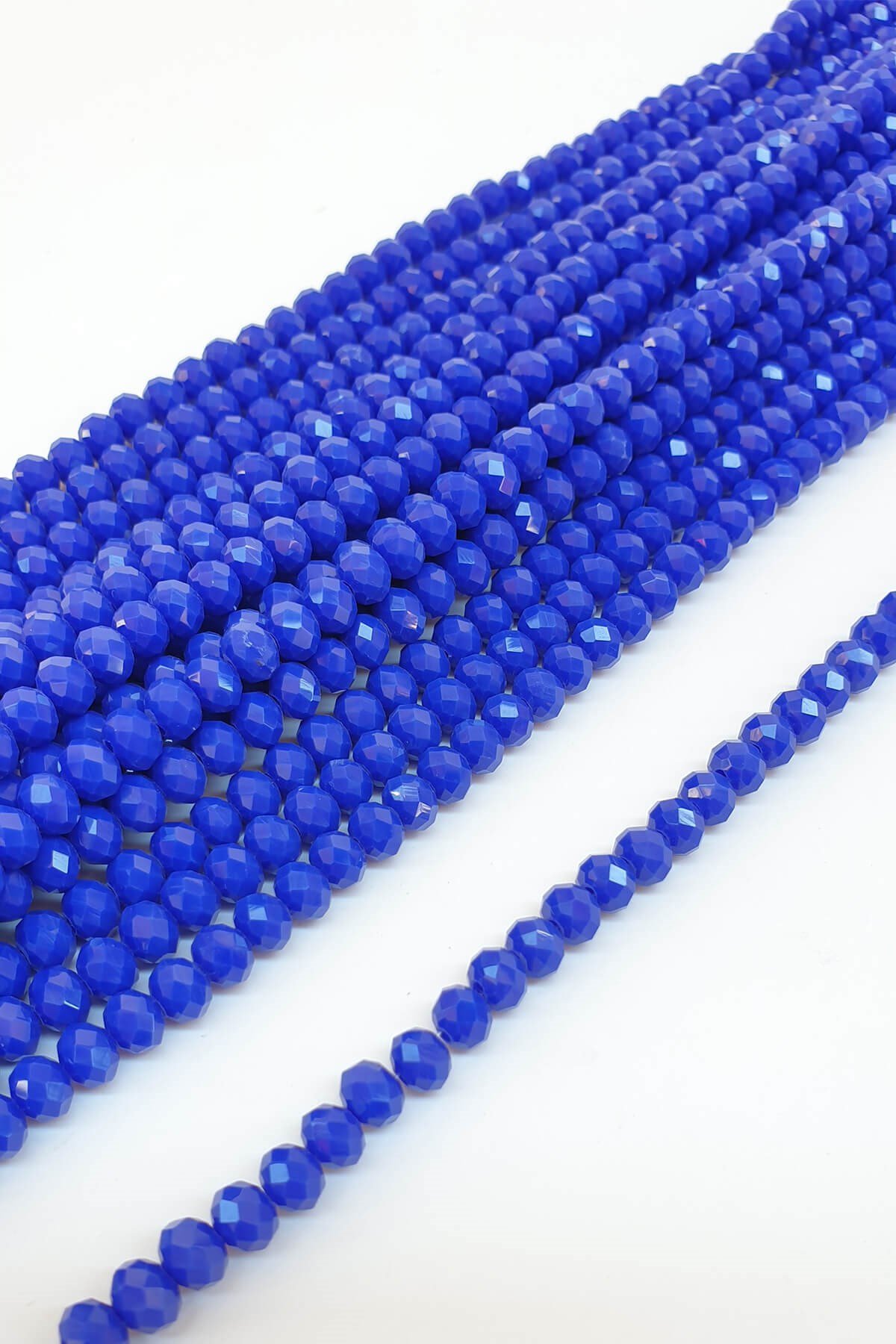 Mat Saks Mavisi Kristal Boncuk 6 Mm