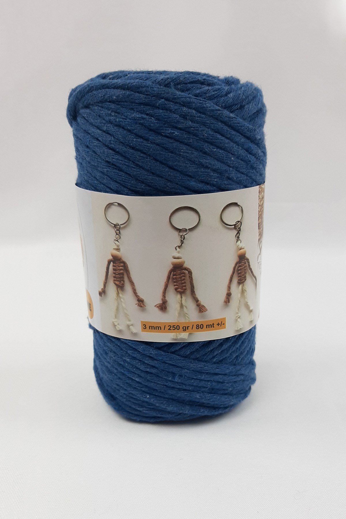 Mavi İnce Büklüm Makrome 01