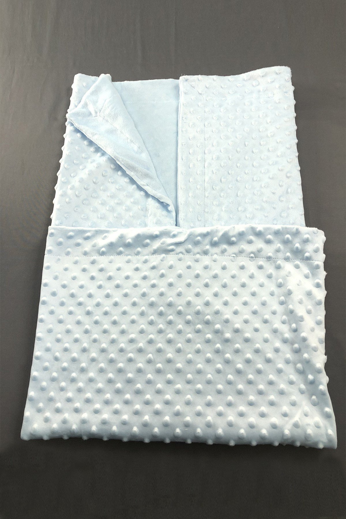 Mavi Nohutlu Bebek Battaniyesi Puantiyeli
