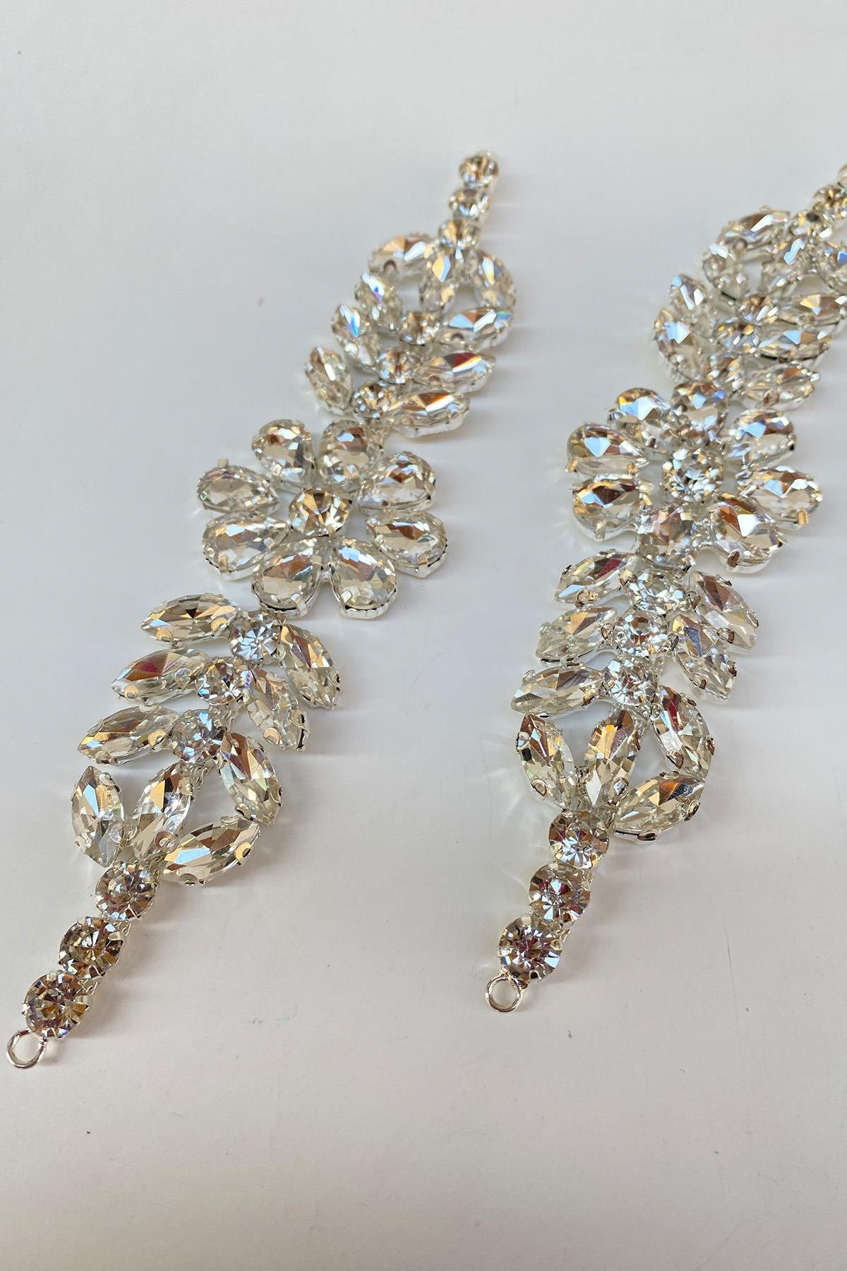 Metal Kasalı Motif Taşlı Cam Aplik 