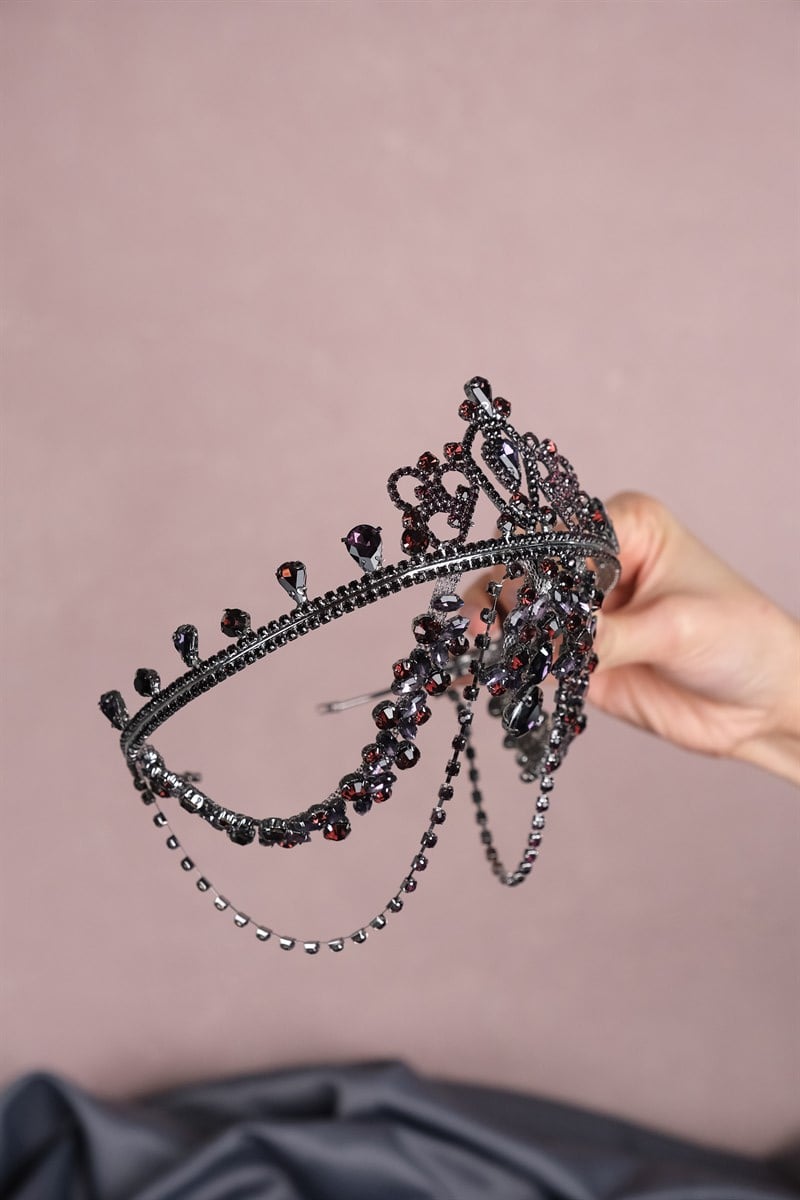 Purple Hürrem Bridal Henna Crown