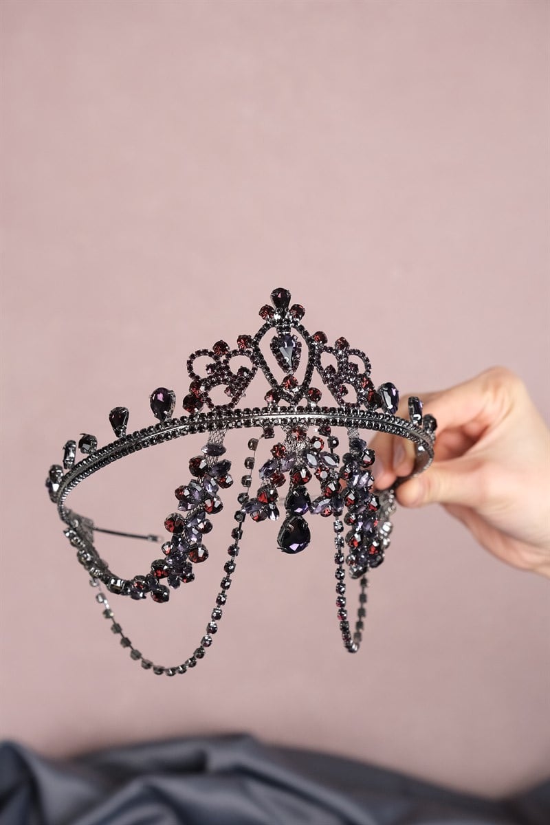Purple Hürrem Bridal Henna Crown
