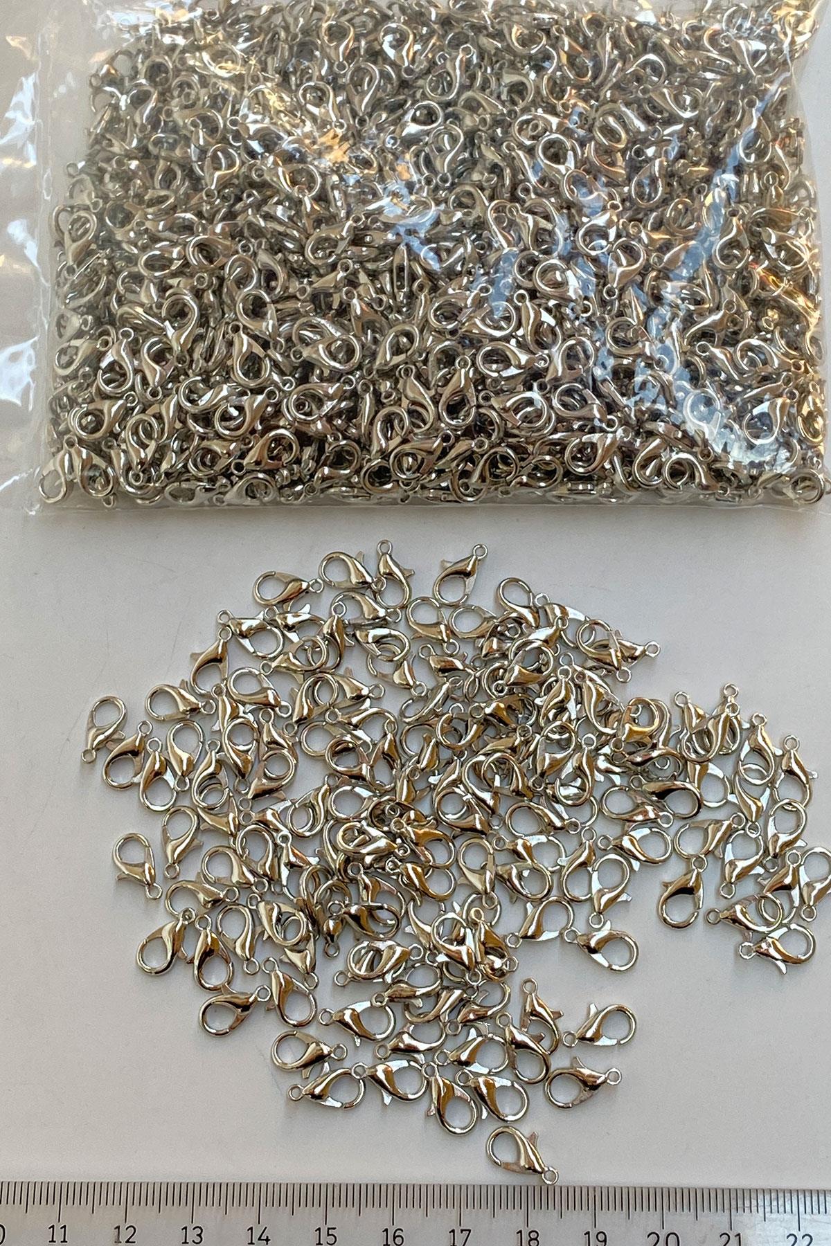 Nikel Rengi Kolye Ve Bileklik Papagan Klipsi 1000 Adet