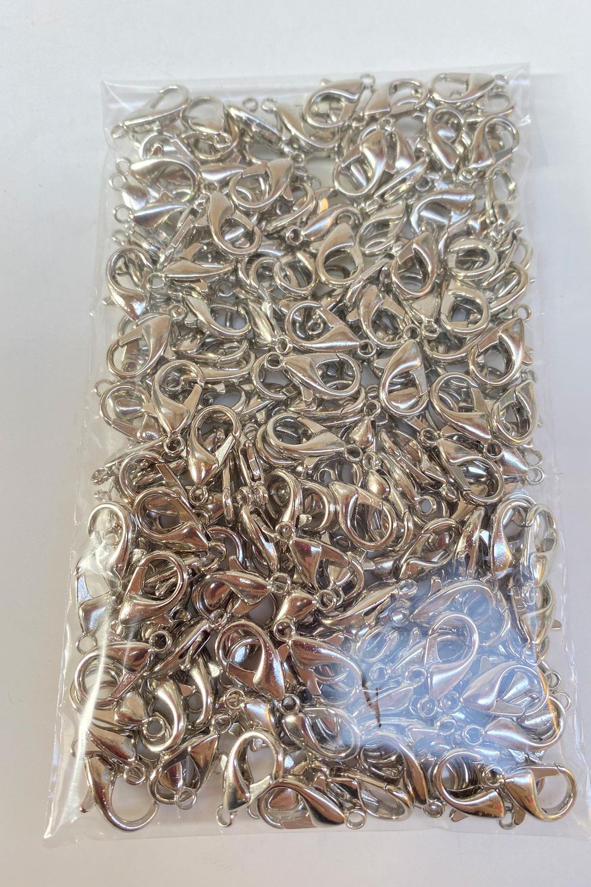 Nikel Renk Kolye Ve Bileklik Papagan Klipsi 500 Adet