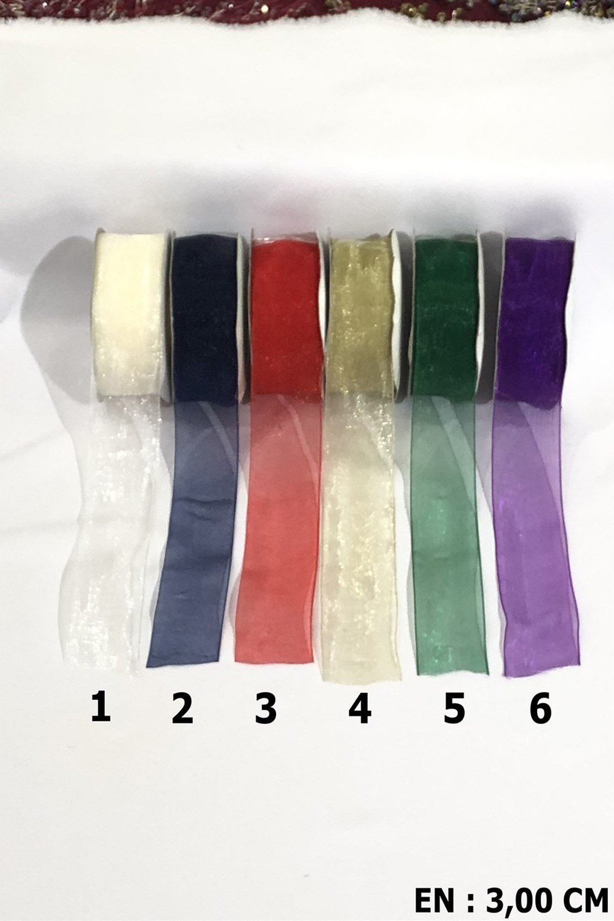 ORGANZE KURDELA 3 CM