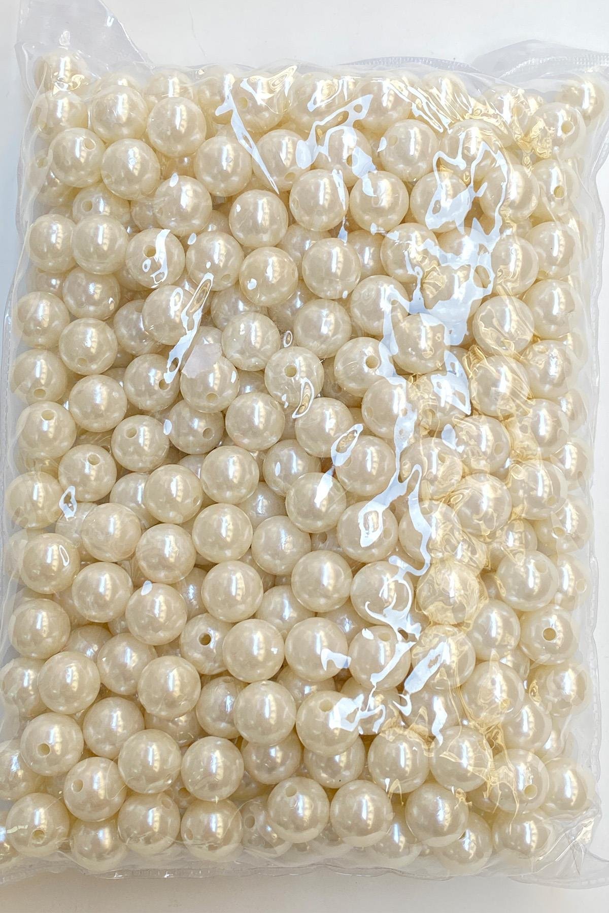 Orta Boy İnci Boncuk 12 mm 500 Gr