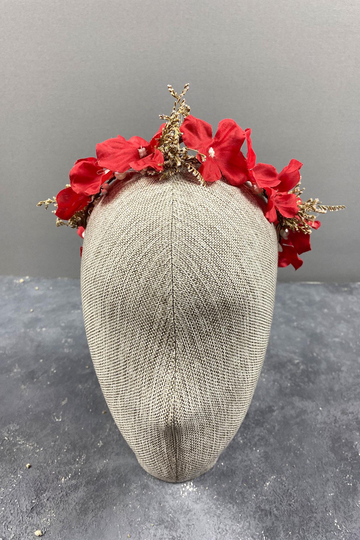 Ortanca Ve Deniz Otlu Dış Çekim Tasarım Gelin Tacı