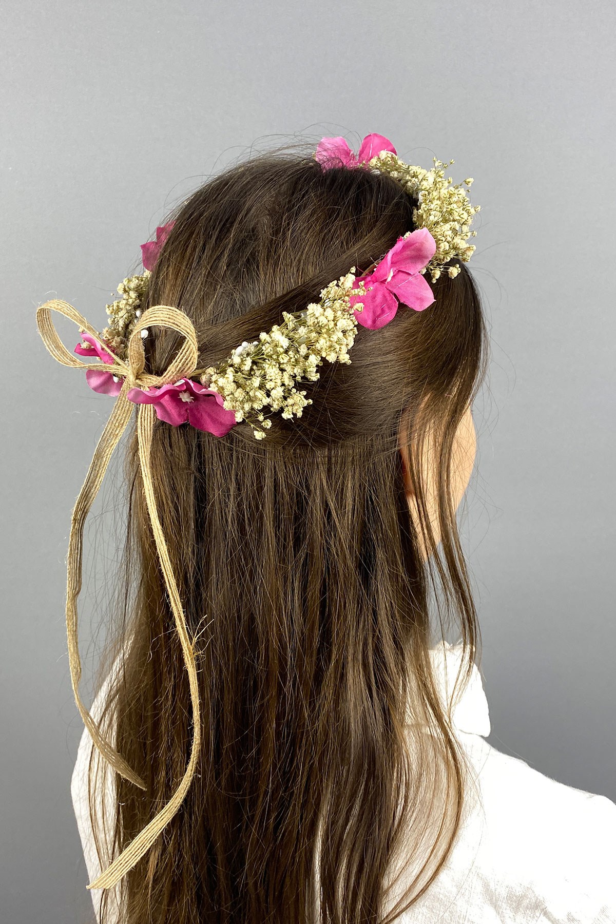 Ortancalı Kuru Çiçekli Dış Çekim Gelin Saç Aksesuarı