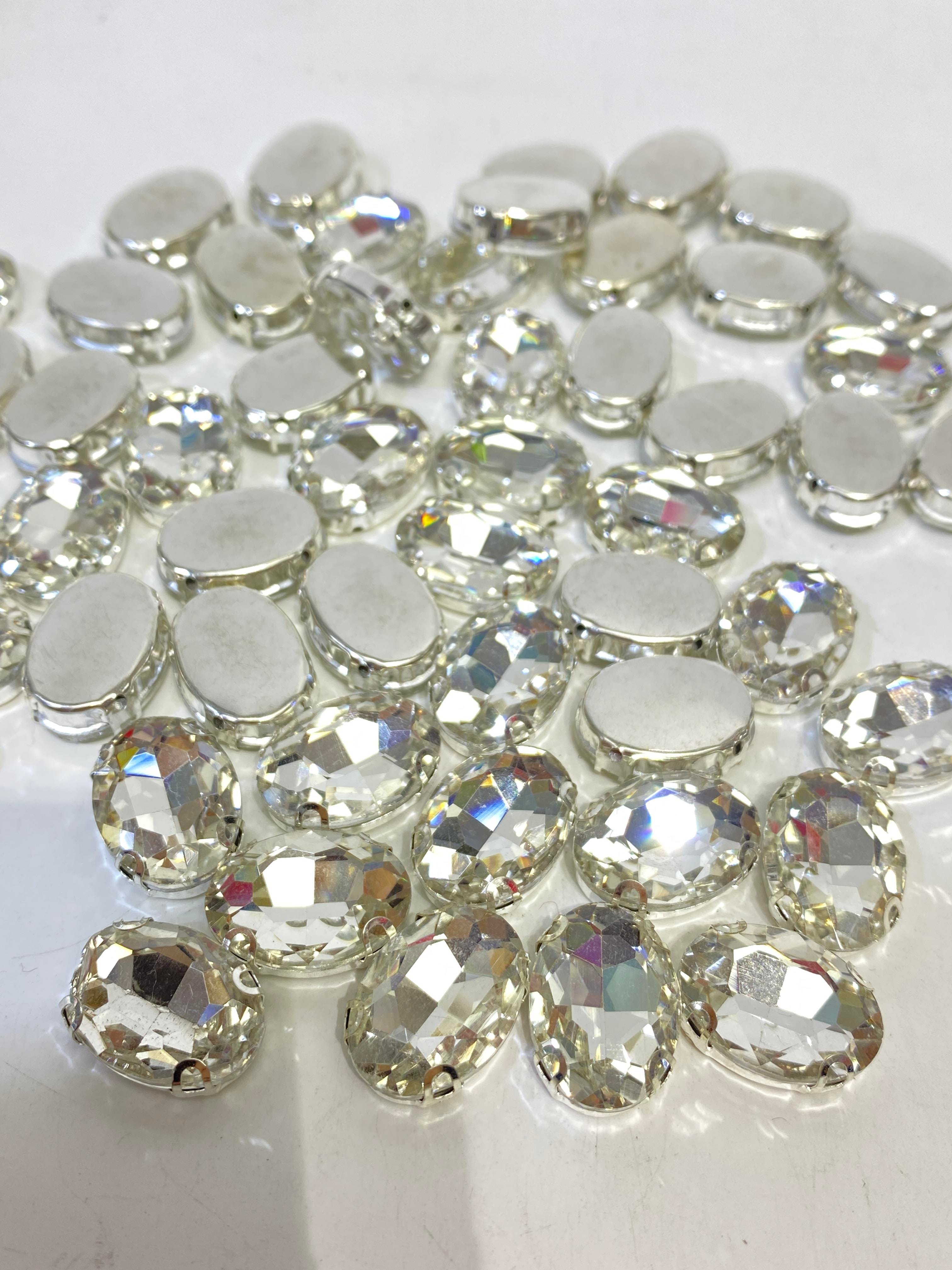 Oval Kasalı Beyoğlu Taşı Dikme Cam Boncuk 5 Adet