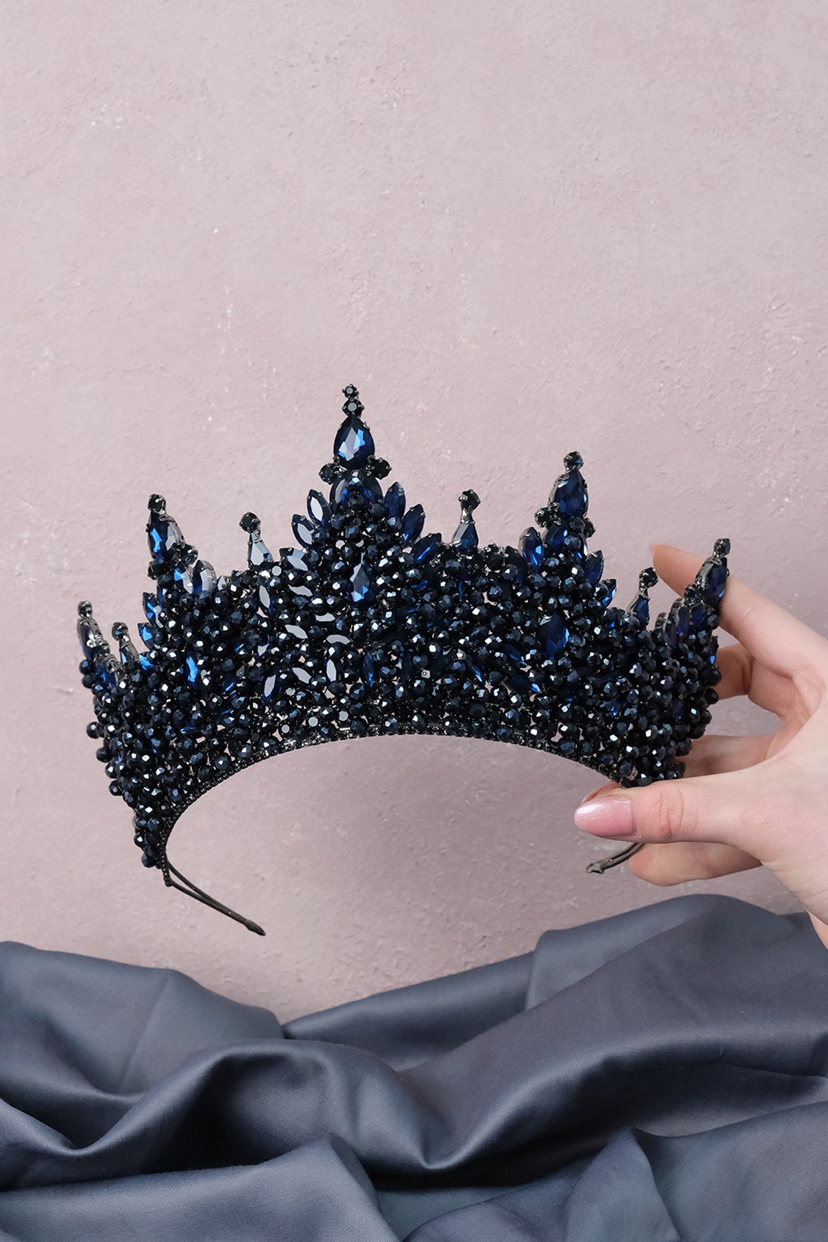 Paris High Dense Bead Embroidered Bridal Henna Tiara