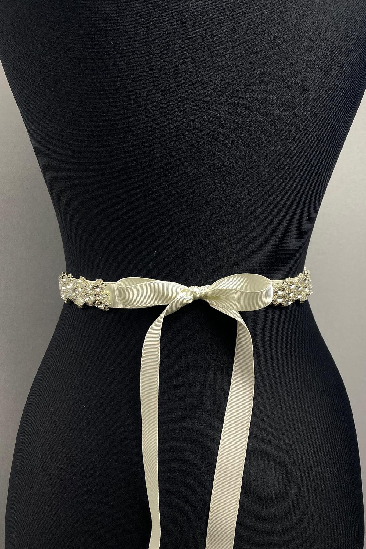 Parlak Sık Mekik Beyoğlu Taşlı Abiye Elbise Kemeri Bel Aksesuarı