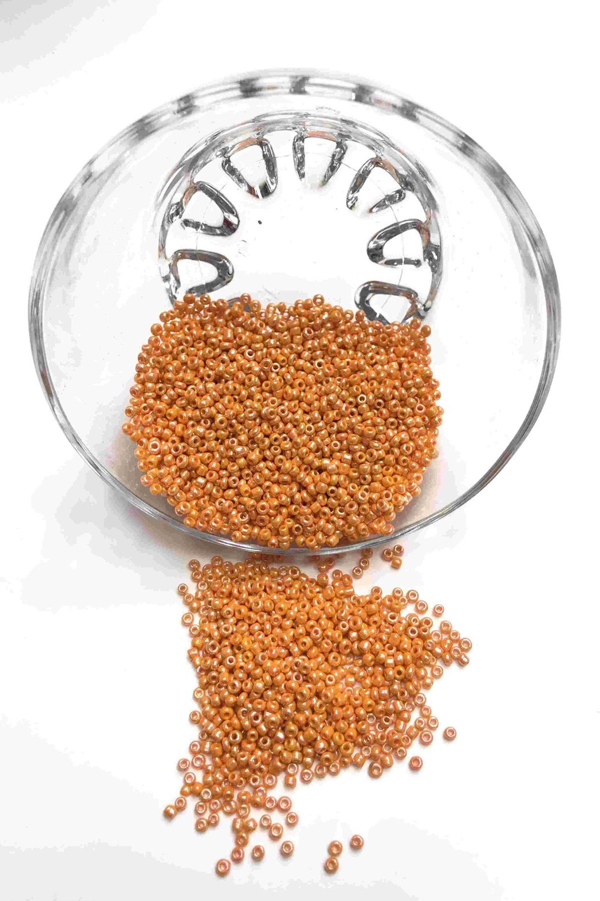 Parlak Turuncu Kum Boncuk 2 mm 50 gr