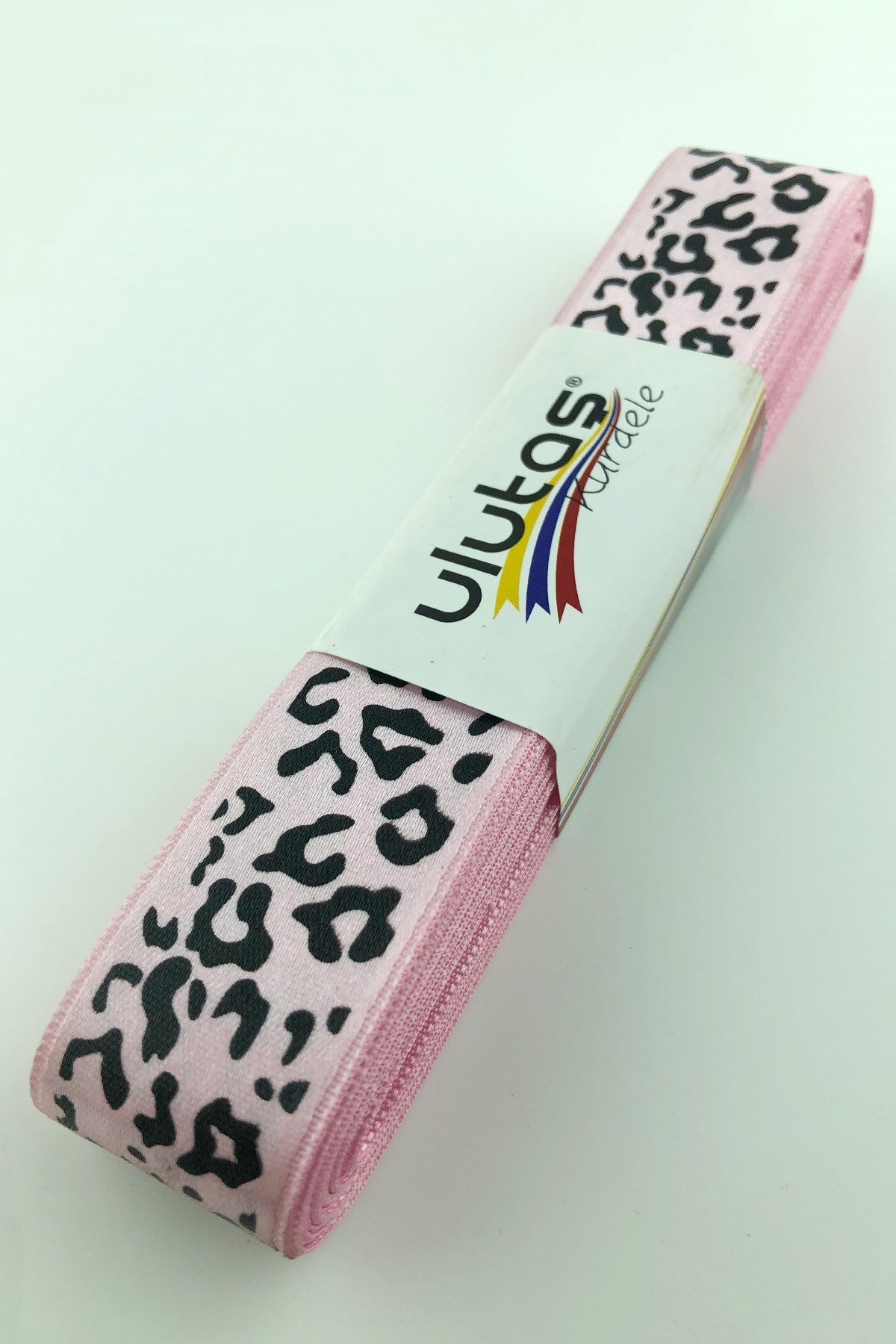 Pembe Dana Desen Baskılı Saten Kurdele 2,5 cm