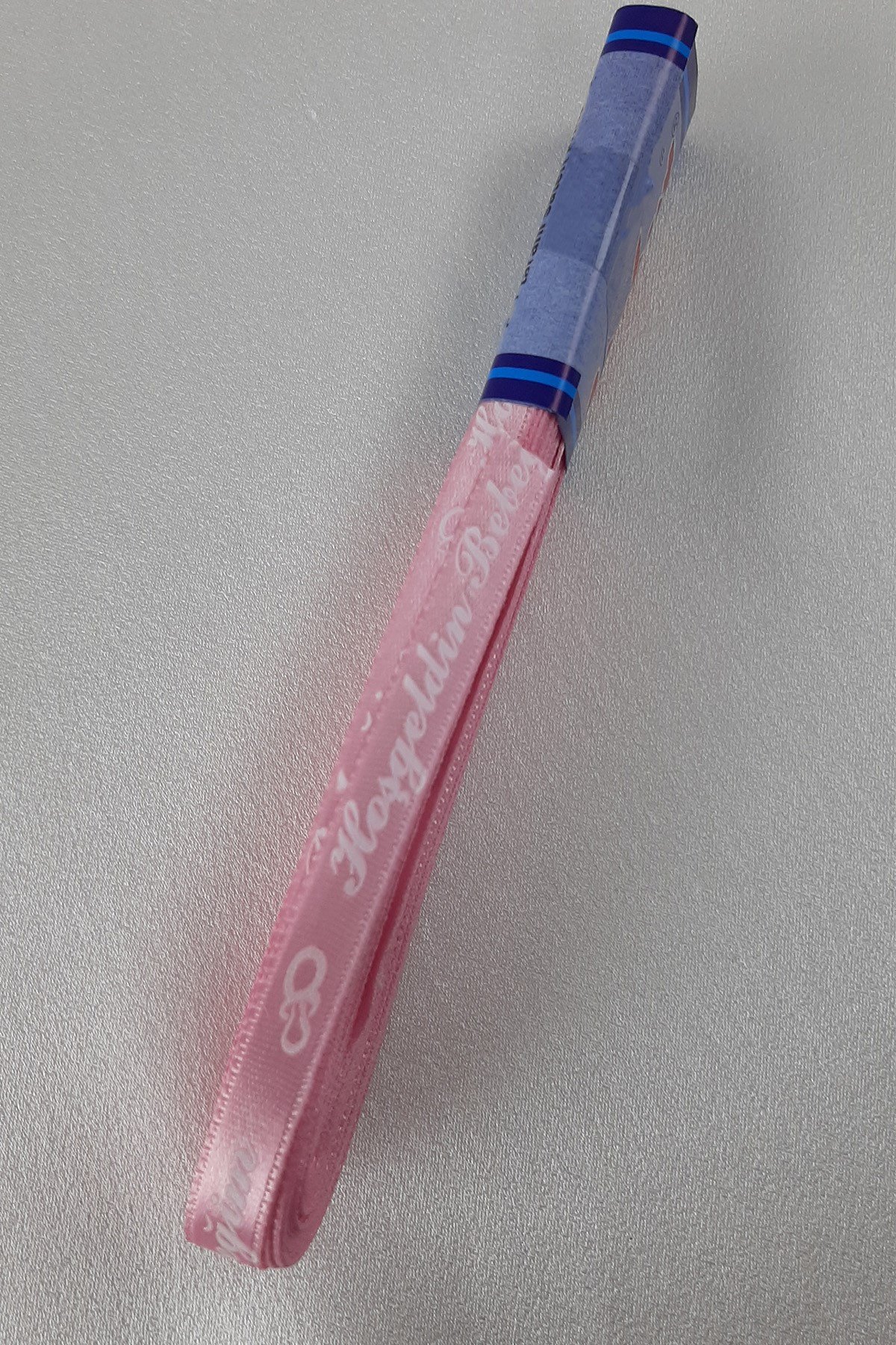 Pembe Hoşgeldin Bebeğim Saten Kurdele