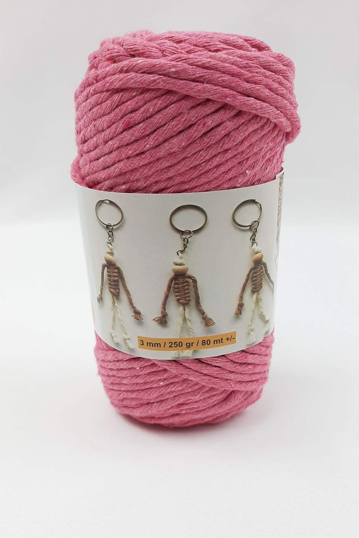 Pembe İnce Büklüm Makrome