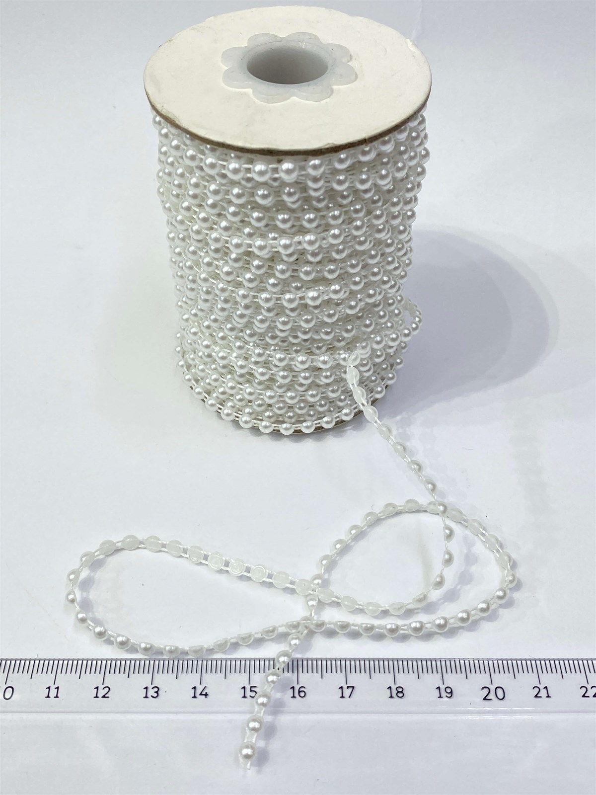 Plastik Şerit Yarım İnci 4 mm 10 mt