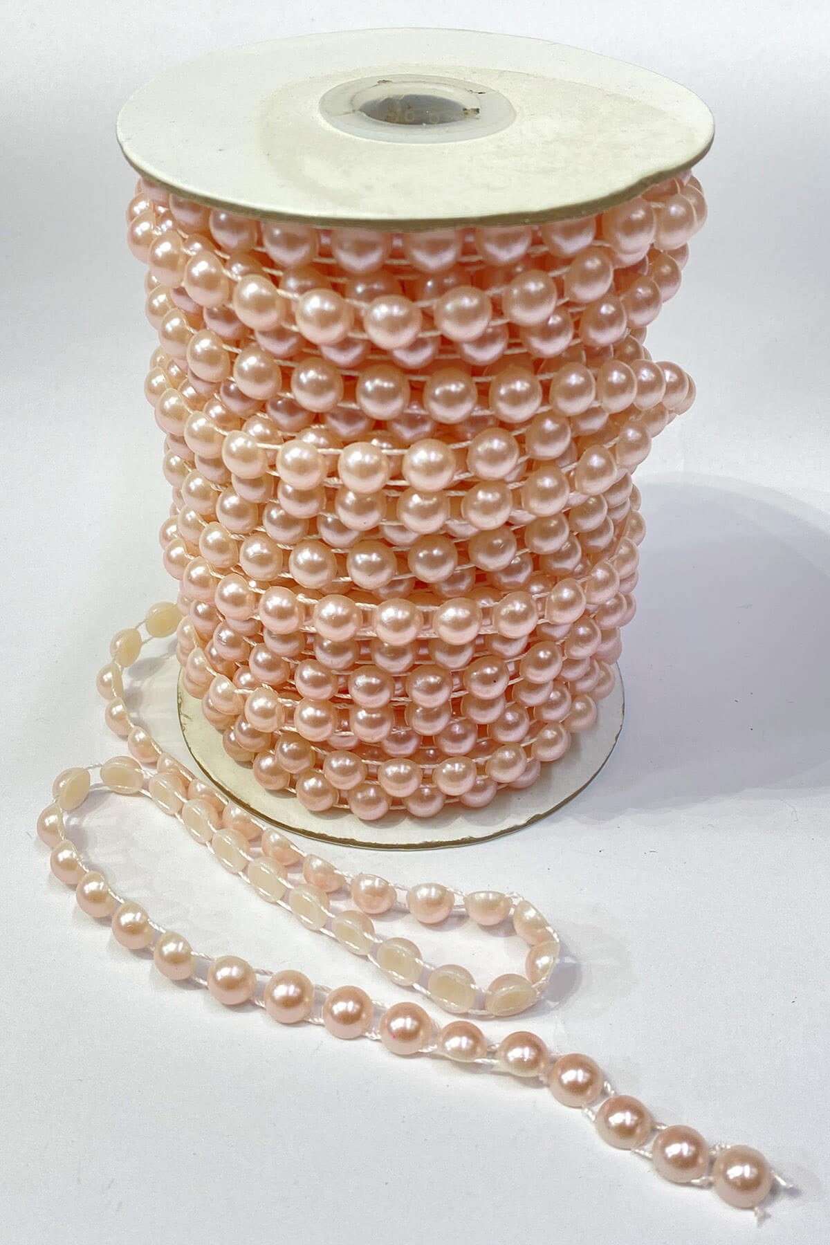 Plastik Şerit Yarım İnci 8 mm 10 mt