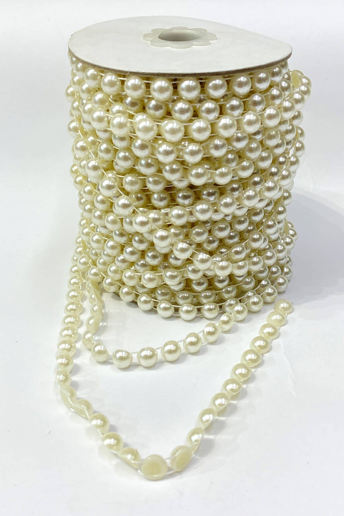 Plastik Şerit Yarım İnci 8 mm 10 mt