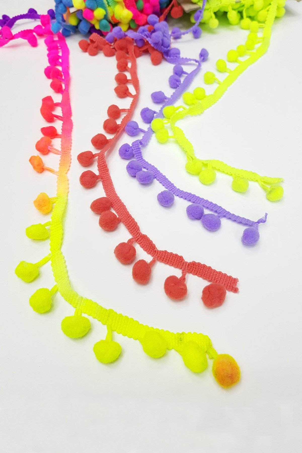 Ponpon Şerit Renkli 1,5cm