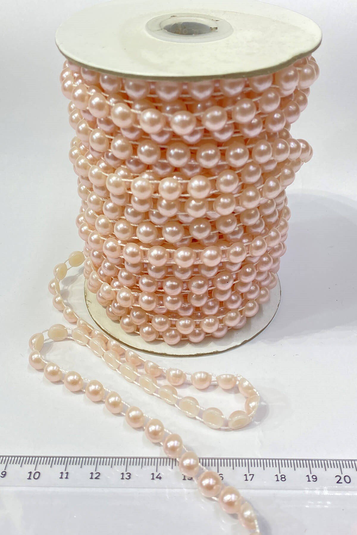 Pudra Plastik Şerit Yarım İnci 8 mm 10 mt