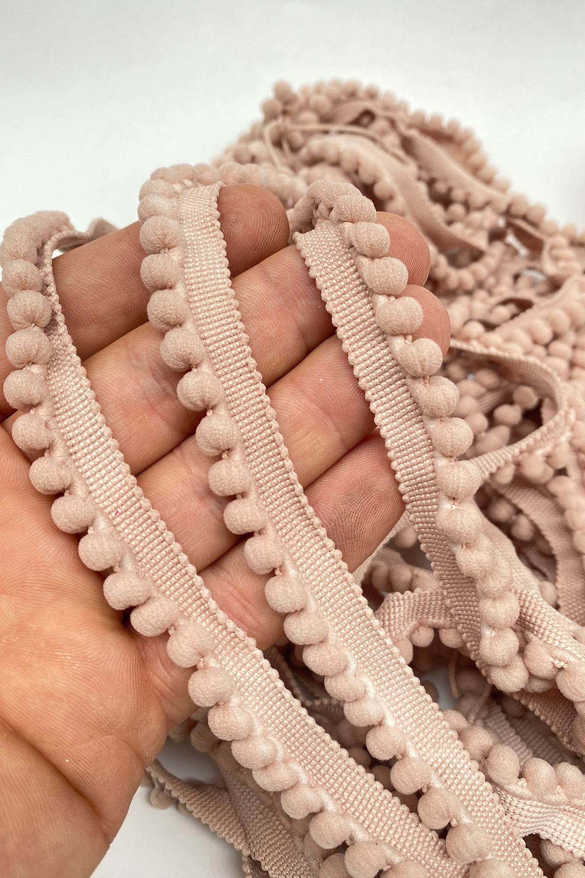 Pudra Sık Küçük İnce Ponpon Şerit 