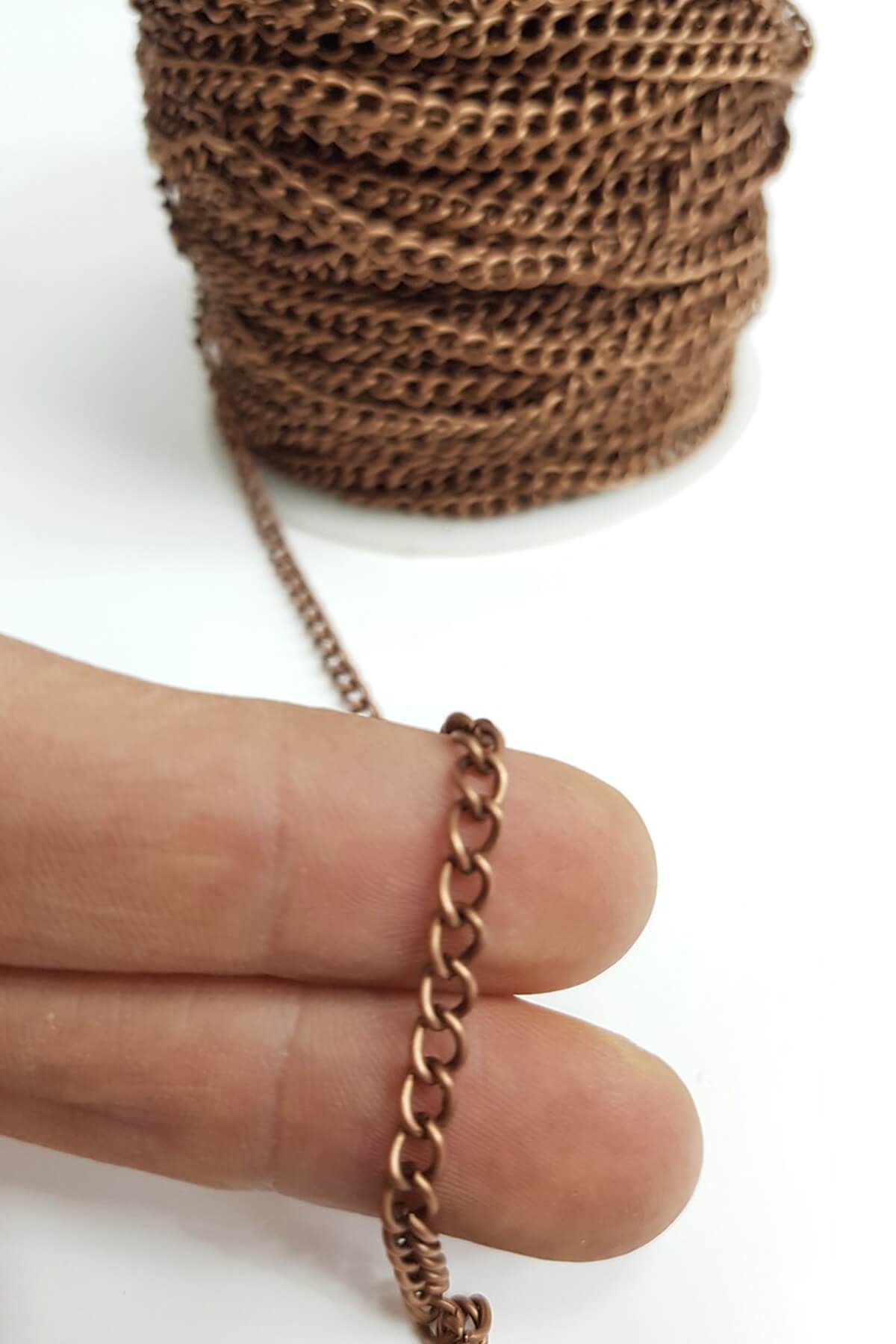 Renkli Pirinç Zincir (1 mt )