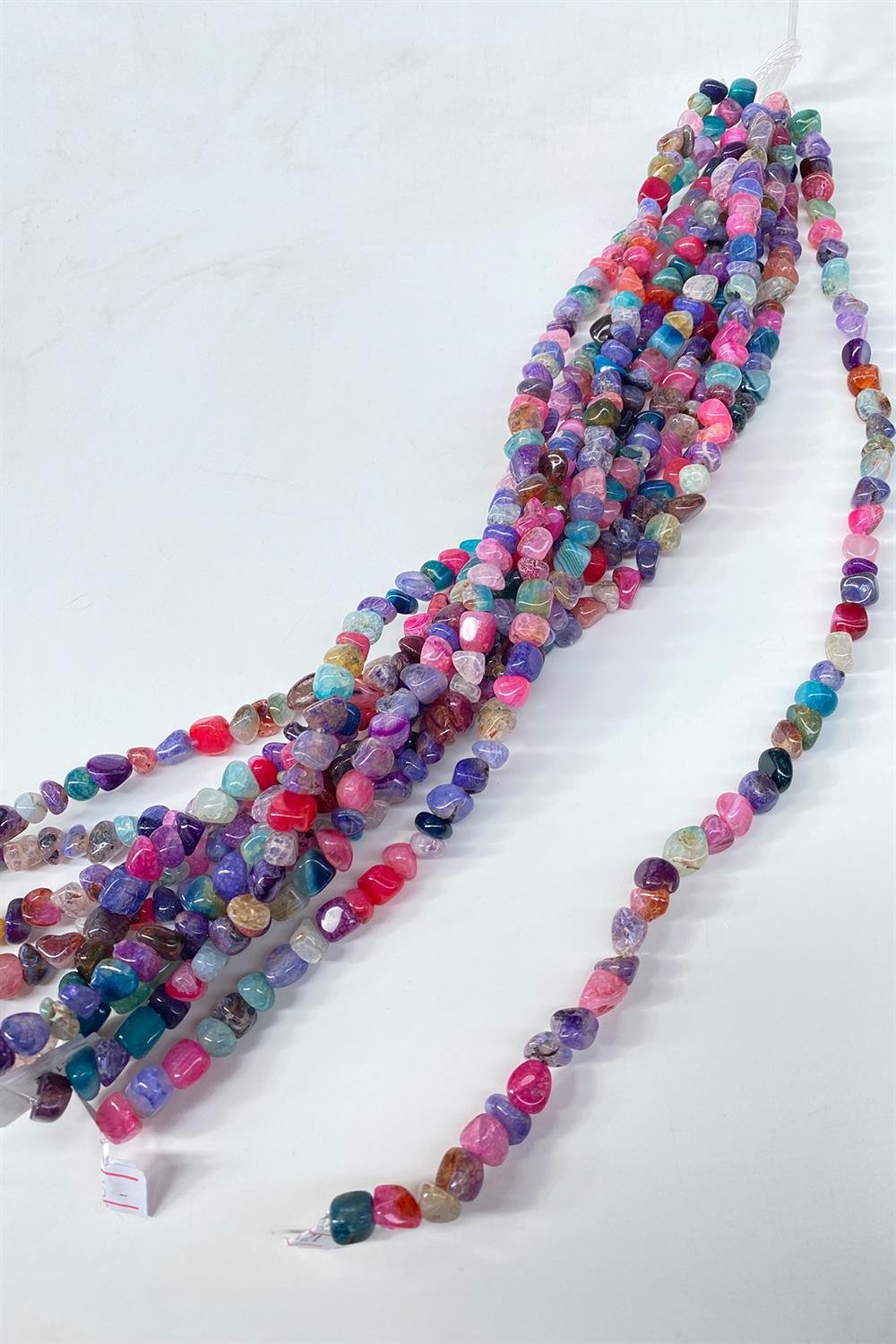 Renkli Rengarenk Çakıl Taşı Kesim Akik Doğal Taş