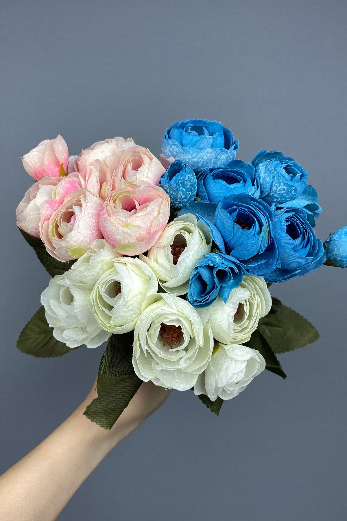 Şakayık Eren Gül Yapay Çiçek Demeti 3 Adet