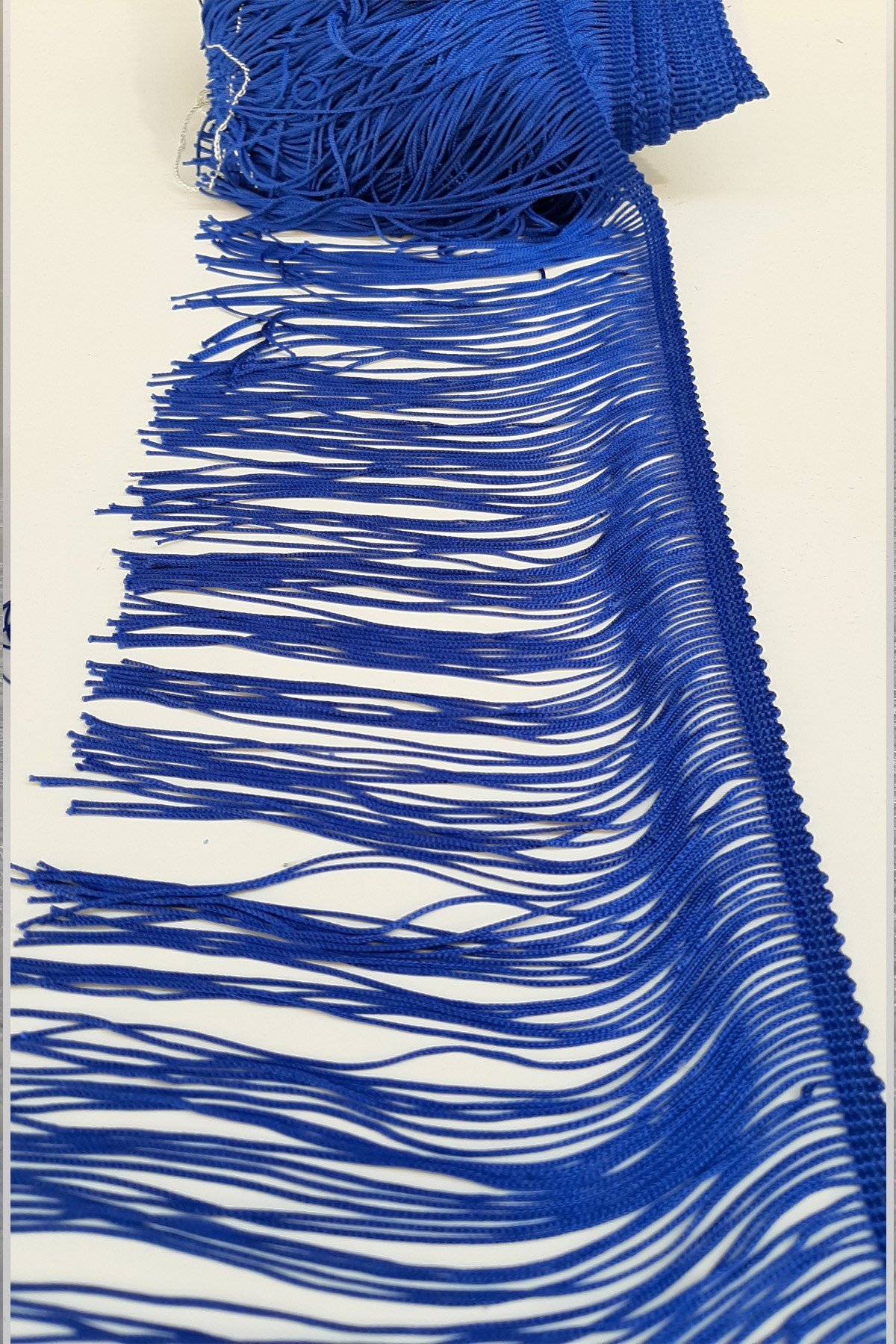 Saks Mavi 15 Cm Saçak Şerit Püskül