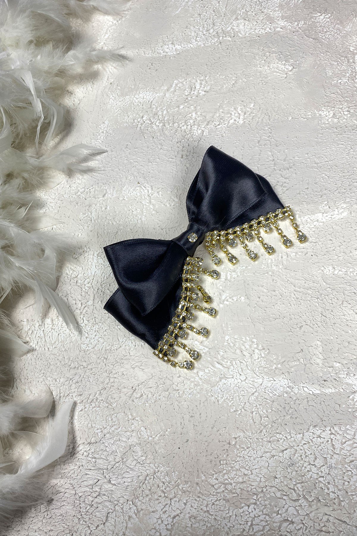 Sallantılı Taşlı Fiyonk Toka Saç Aksesuarı