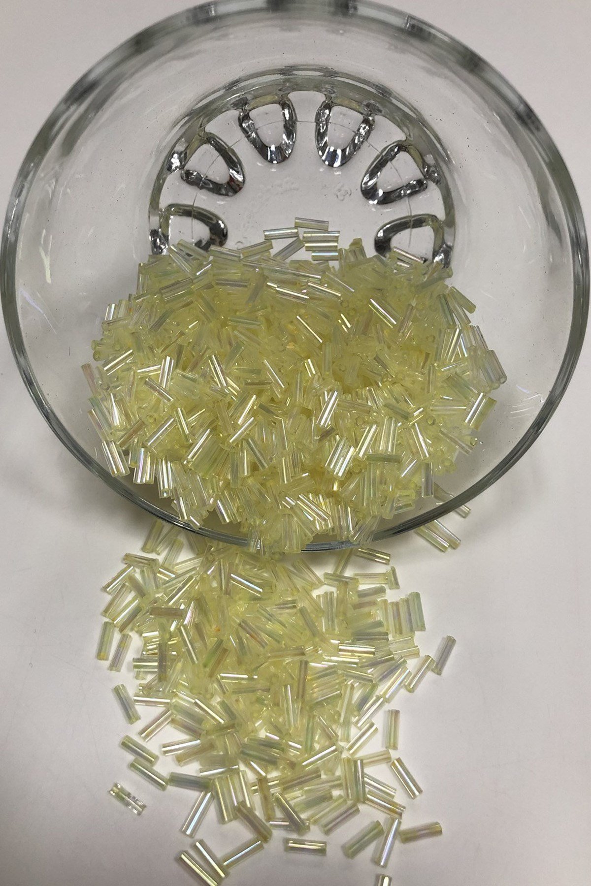 Sarı Renk Boru Boncuk 5 mm