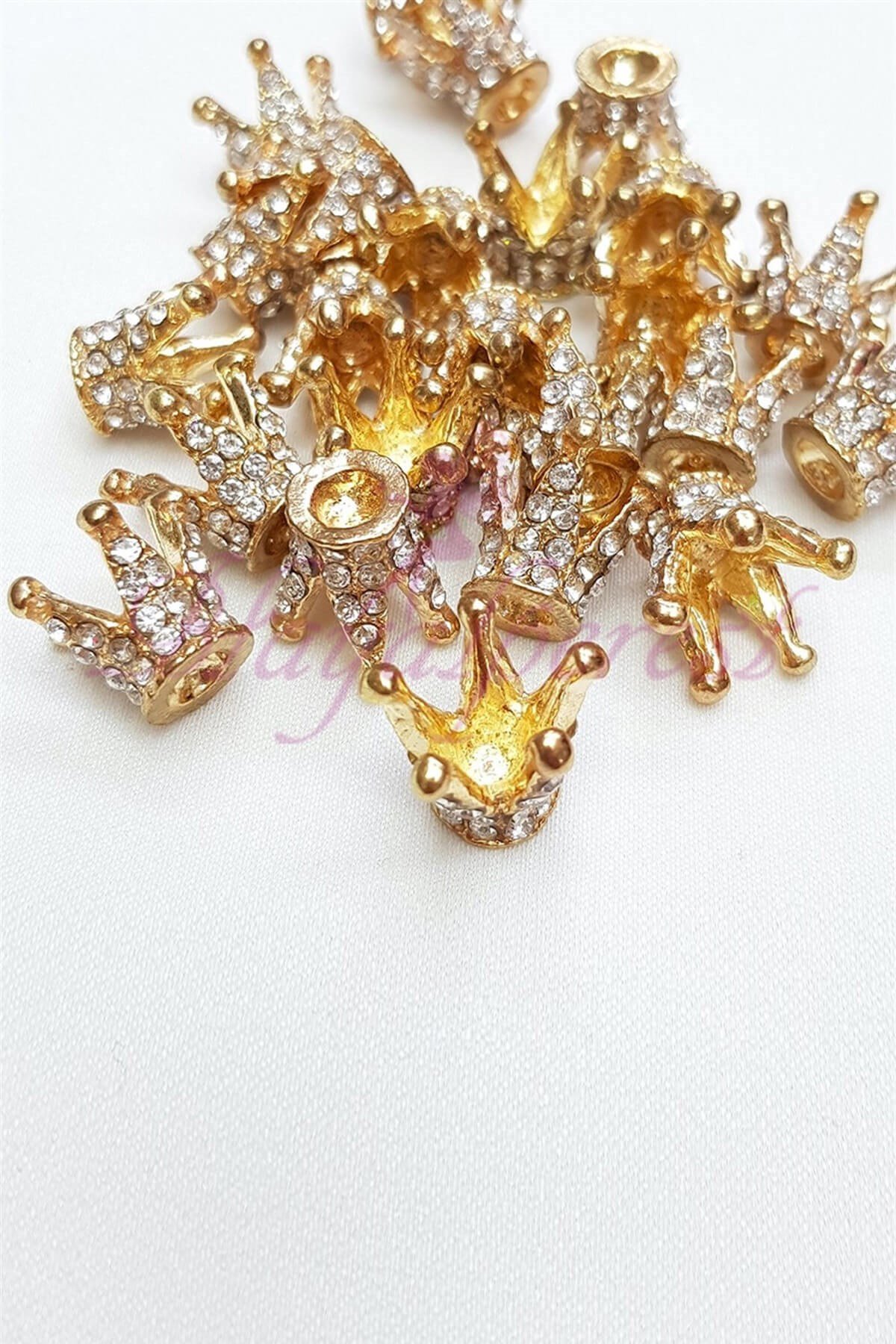 Sarı Taşlı Kral Tacı Broş