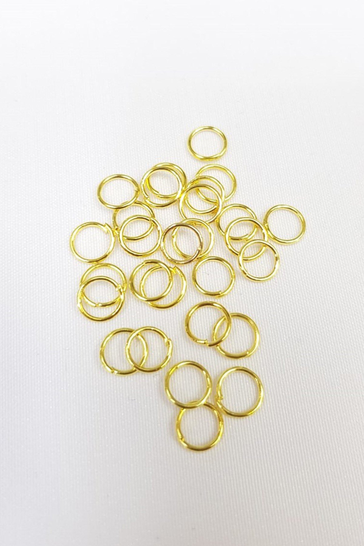 Sarı Tesbih ve Takı Metal Halka 5 mm