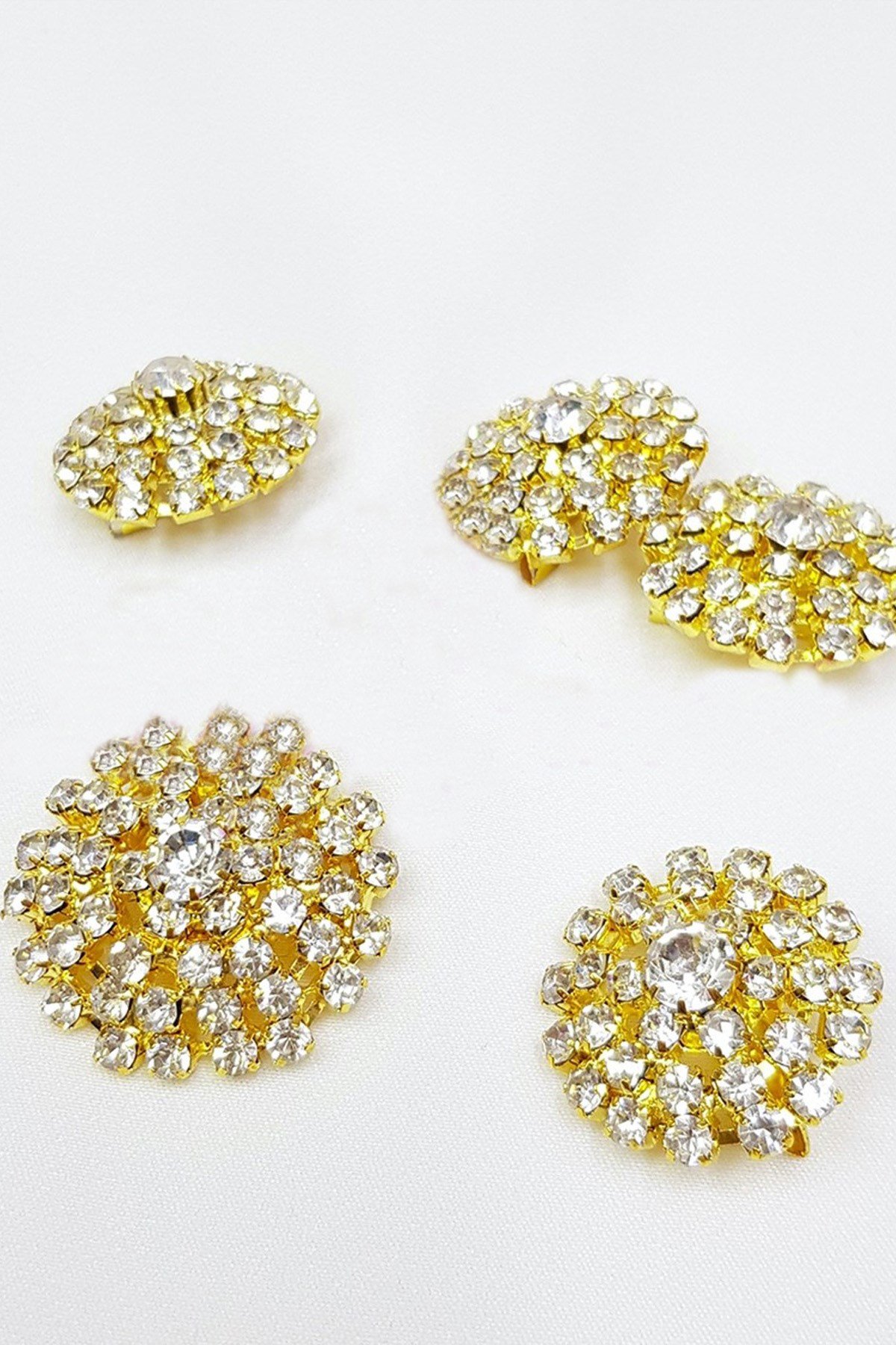 Sarı Yuvarlak Taşlı Broş