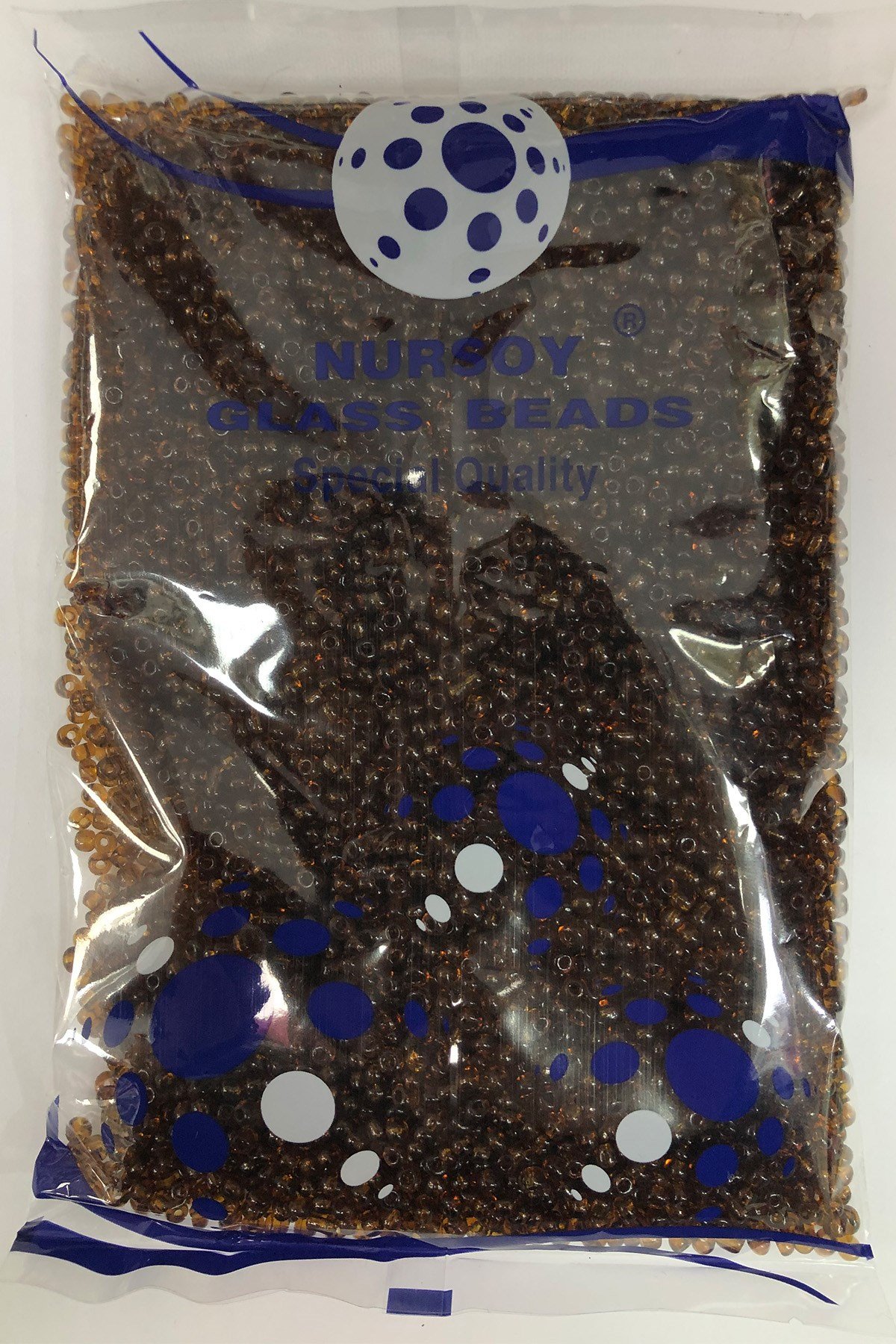 Şeffaf Kahve Kum Boncuk 4 mm 500 gr