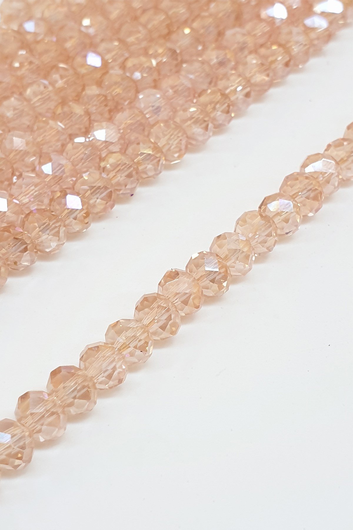 Şeffaf Somon Kristal Boncuk 6 Mm