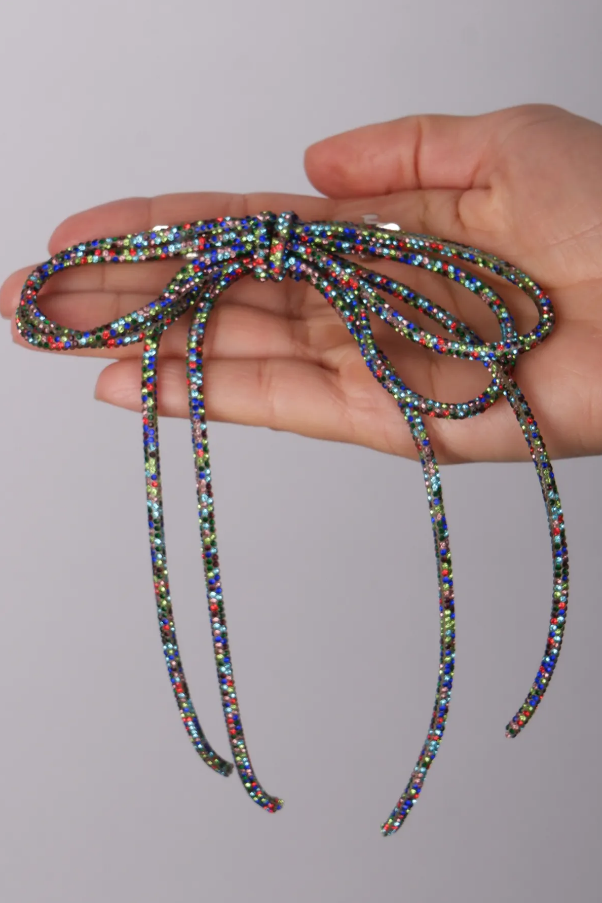 Seyran Taşlı Otomatik Fiyonk Toka Saç Aksesuarı Çok Renkli