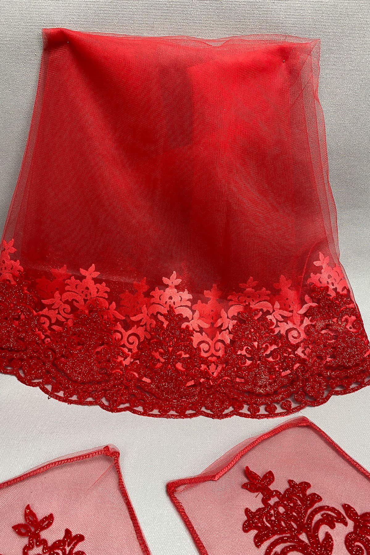 Simli Gelin Duvağı ve Takı Kurdele Seti