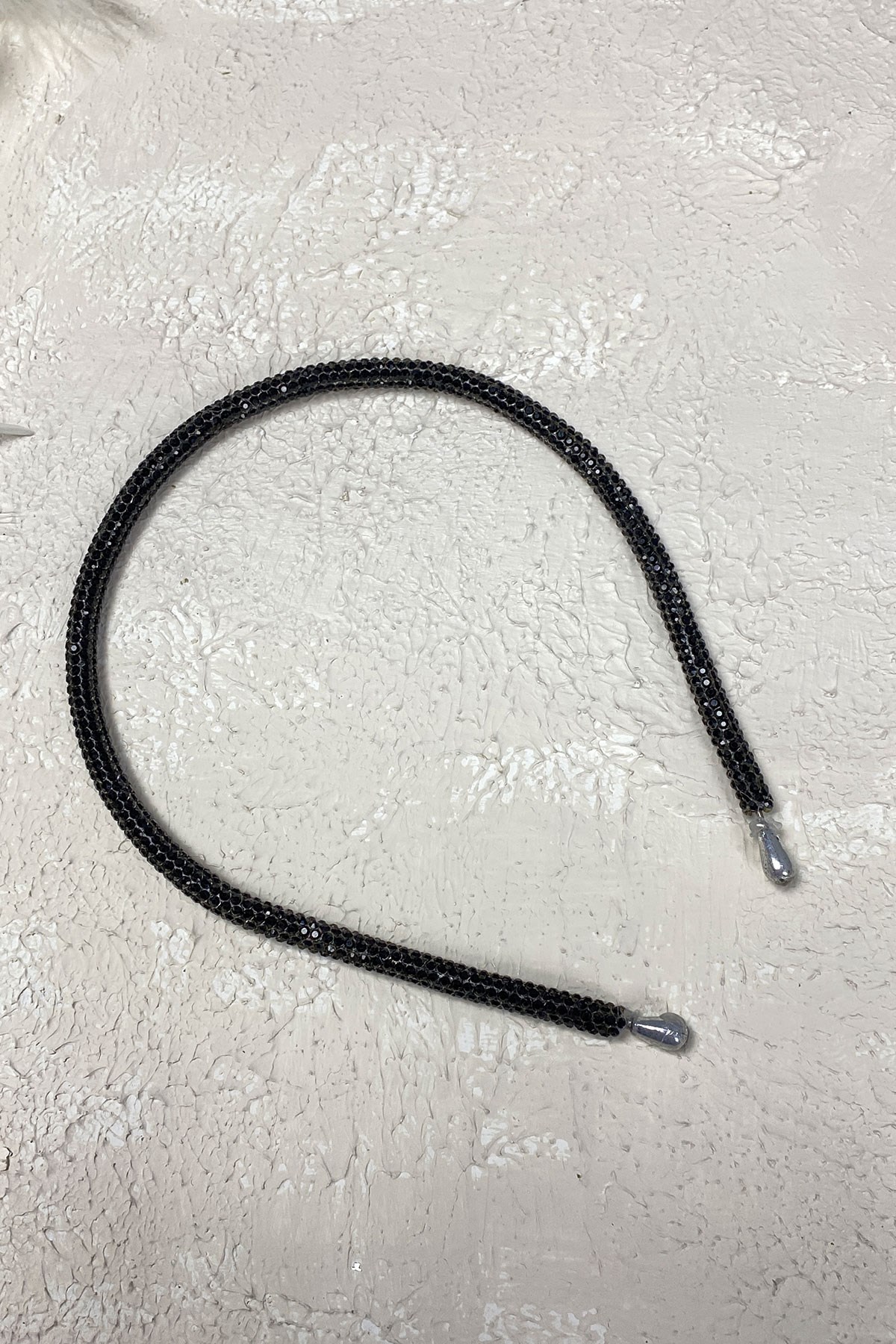 Siyah Full Taşlı Taç Saç Aksesuarı