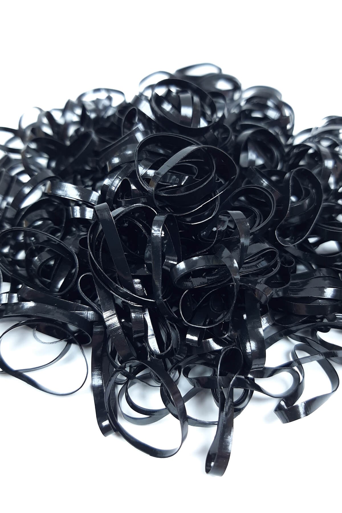 Siyah Lastik Saç Örgü Seti Büyük