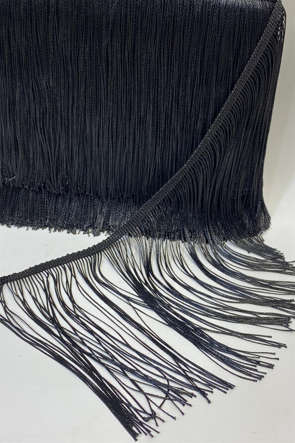 Siyah Saçak Püskül Şerit