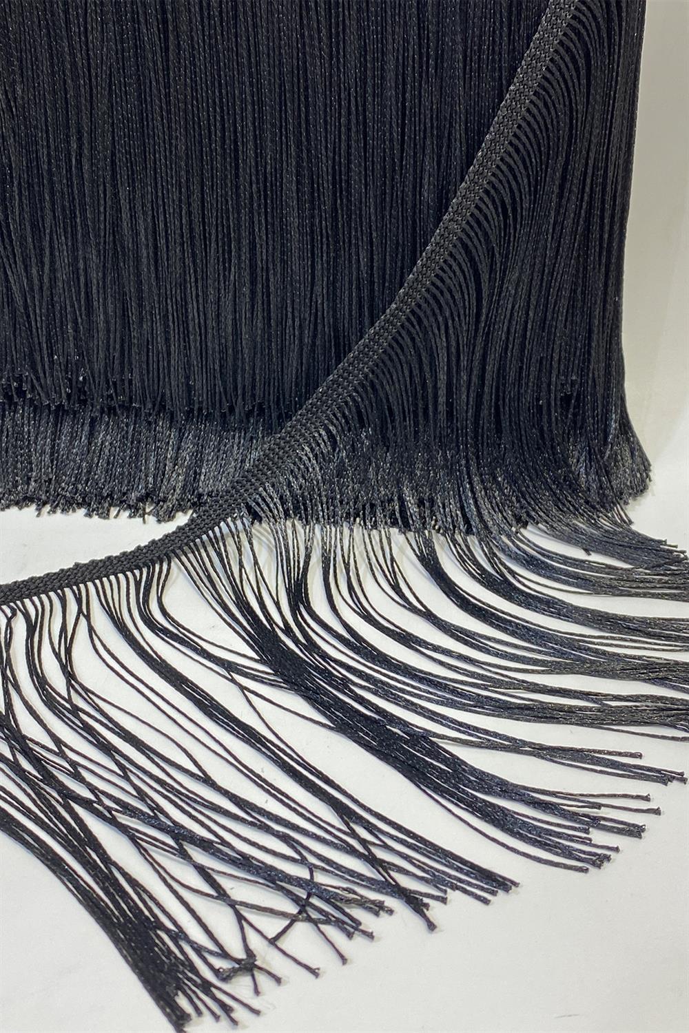 Siyah Saçak Püskül Şerit